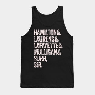 Laurens Lafayette Mulligan Hamilton Burr Tank Top